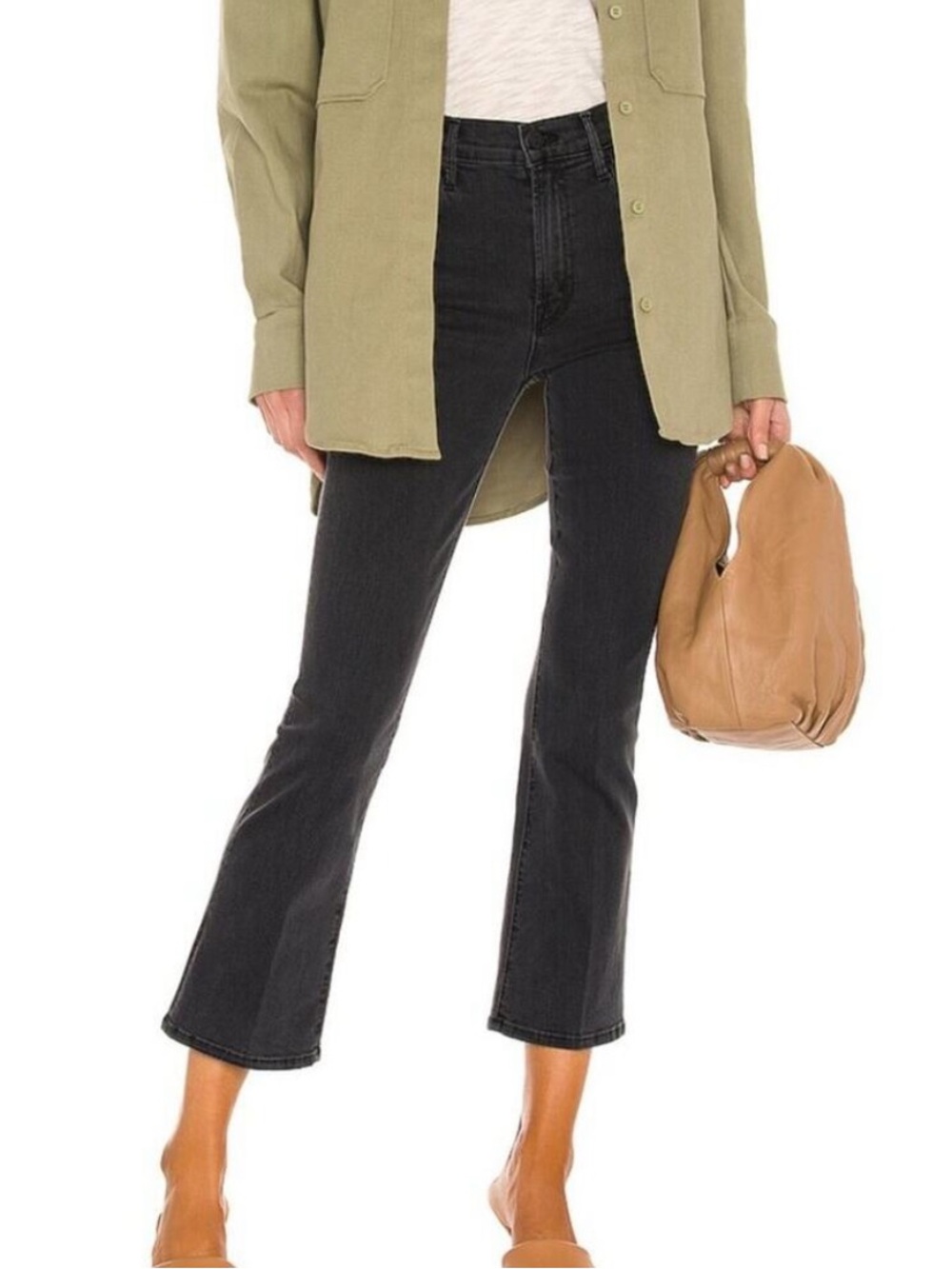 MOTHER The Insider Crop Jeans in Faded Black.  Size 29.